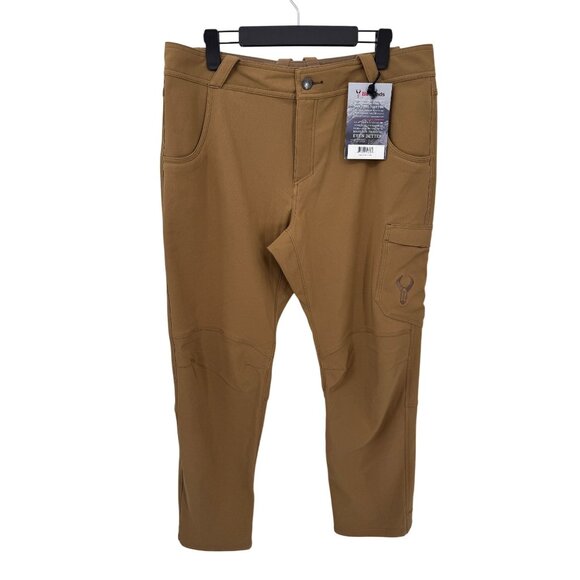 Badlands Task Hunting Pant Mens 36 Tan Polyester Stretch Cargo Pockets NEW - Picture 1 of 12
